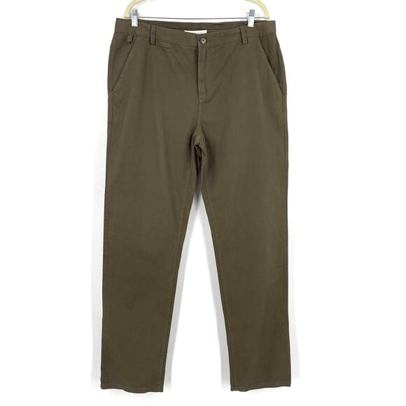 Everlane Cotton Chino Trouser Pants Green Women's Size 36 NWOT - Picture 1 of 6